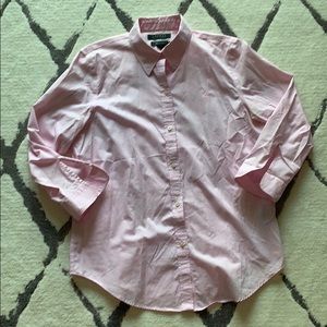Ralph Lauren pink 3/4 button down dress shirt